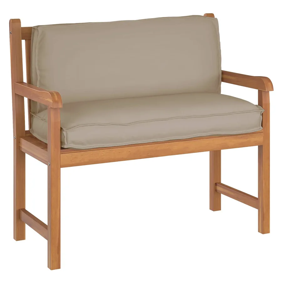 Coussin Taupe 120 x 40 x 12 cm Tissu Oxford - 2