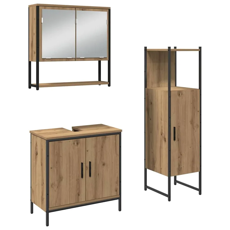 Ensemble de mobilier de salle de bain 3 pc Marron - 2