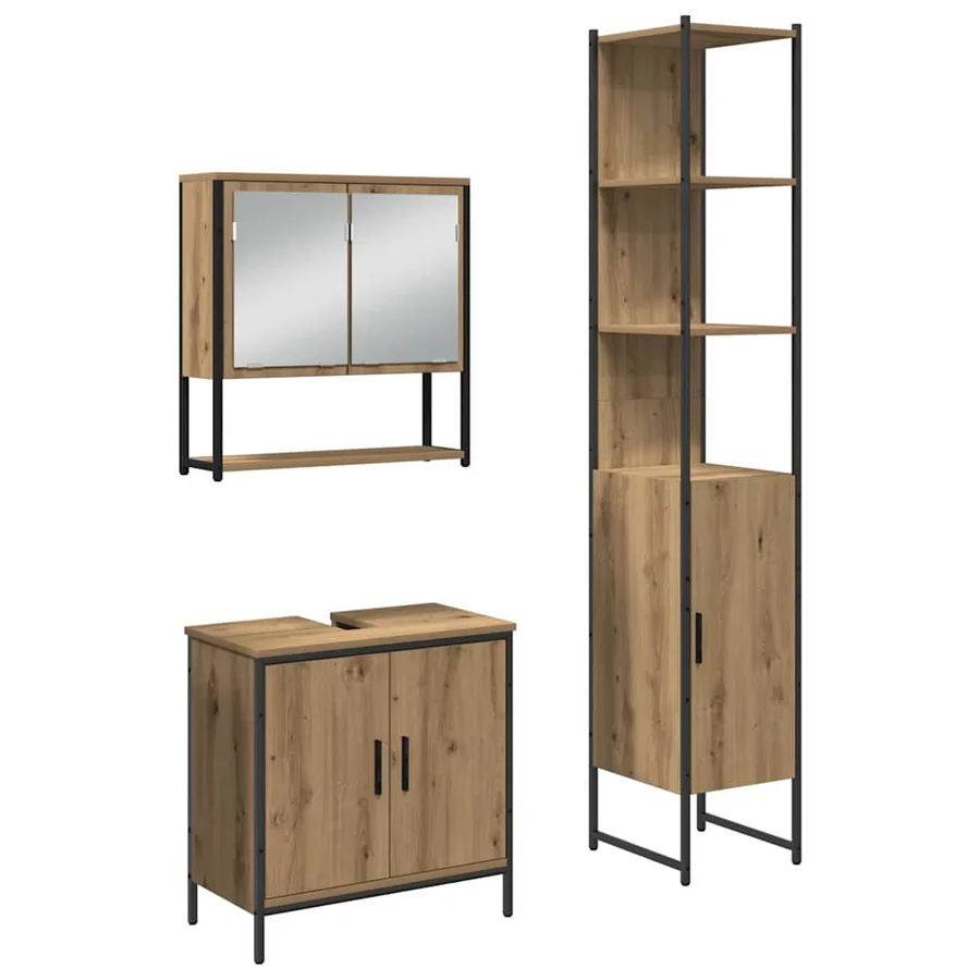 Ensemble de mobilier de salle de bain 3 pc Marron - 2