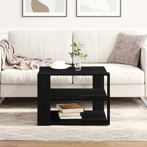 Table basse Chêne Noir 58 x 58 x 40 cm Bois d’ingénierie