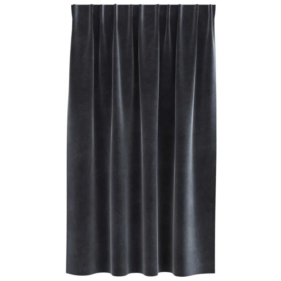 Rideaux occultants 2 pcs Gris foncé 140 x 140 cm Velours - 4