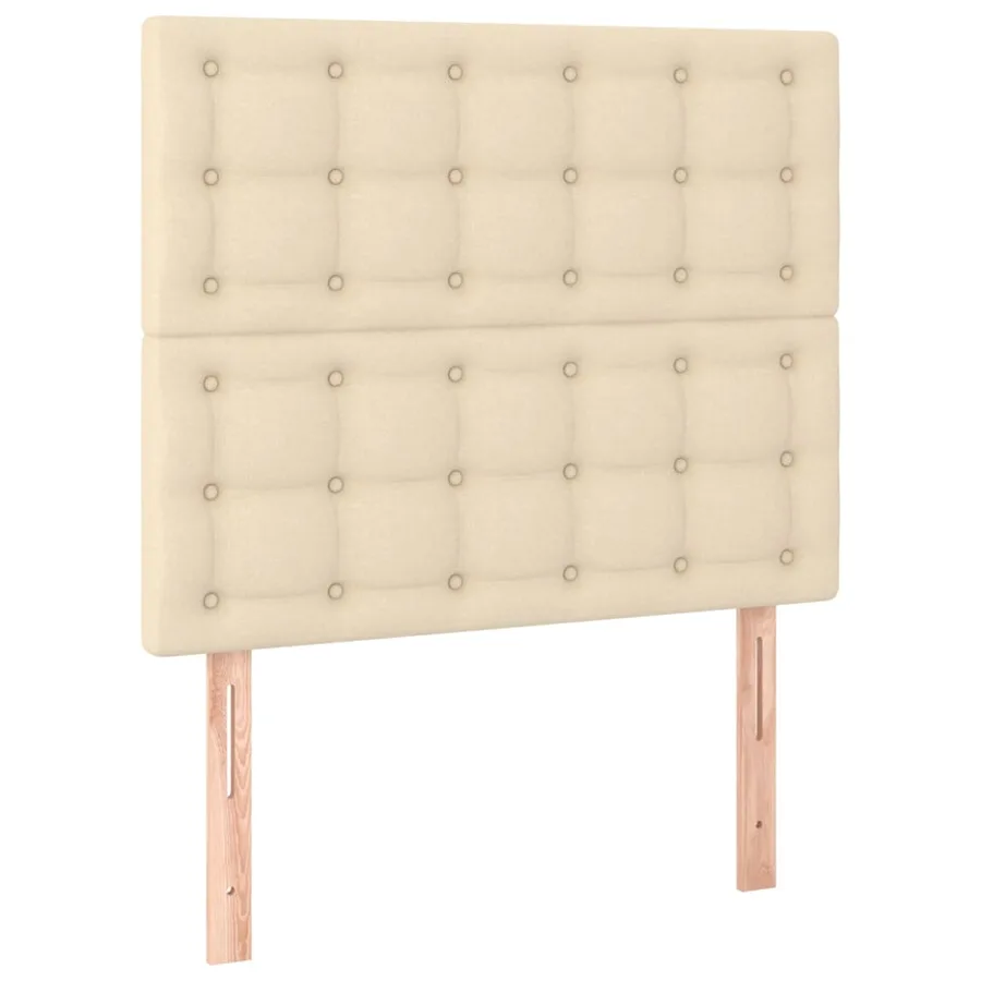 Tête de lit à LED Crème 100x5x118/128 cm Tissu - 4