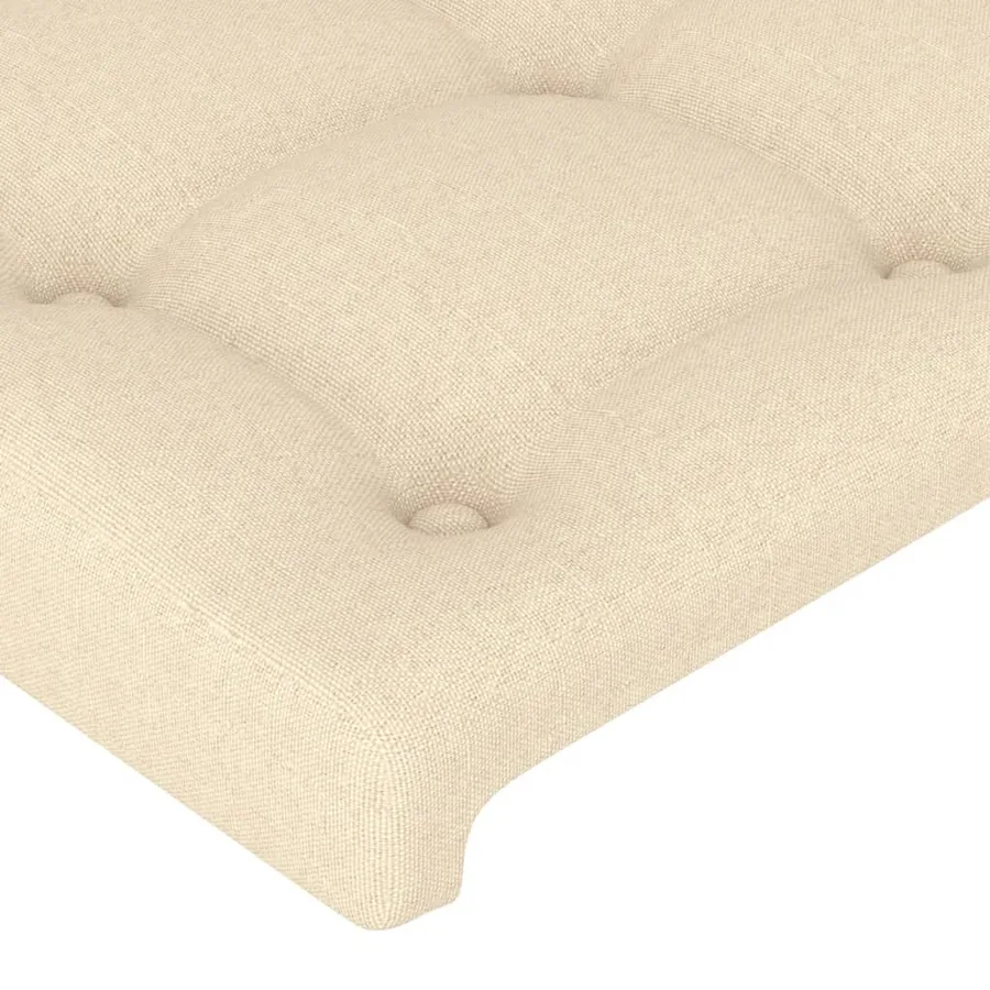 Tête de lit à LED Crème 100x5x118/128 cm Tissu - 5