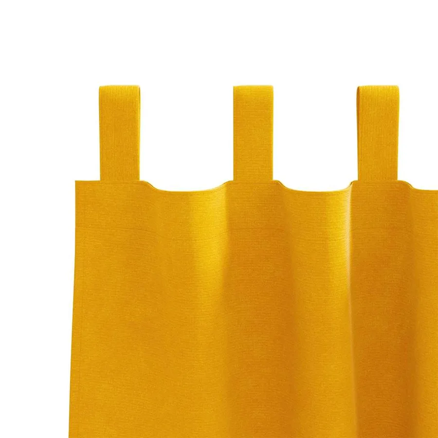 Rideaux occultants 2 pcs Jaune moutarde 140 x 260 cm Velours - 5