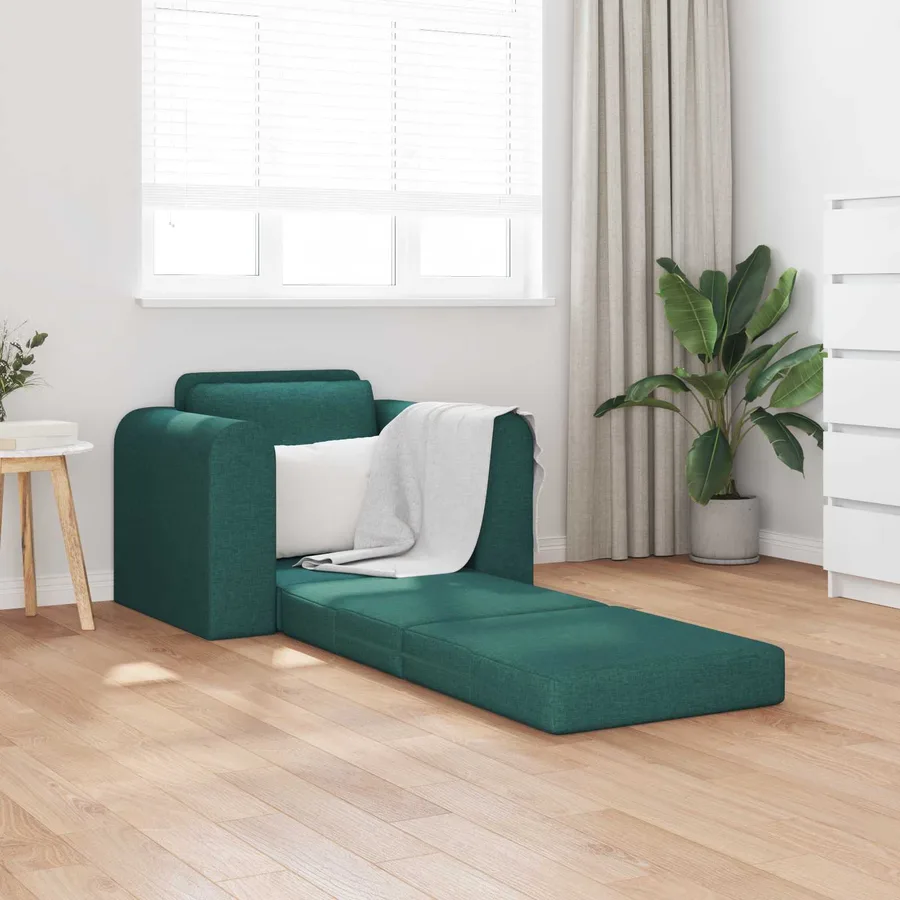 Canapé-Lit Vert foncé 98 x 71 x 83 cm tissu - 3