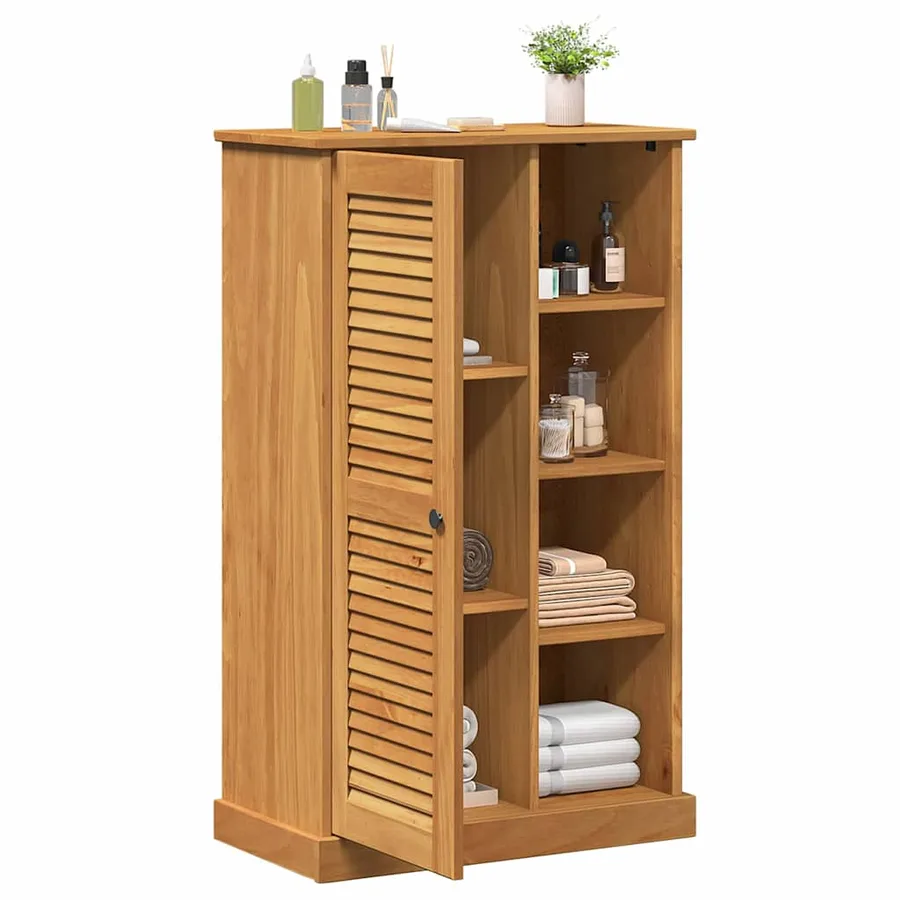 Armoire de salle de bain avec porte VIGO Marron et Marron Miel - 3