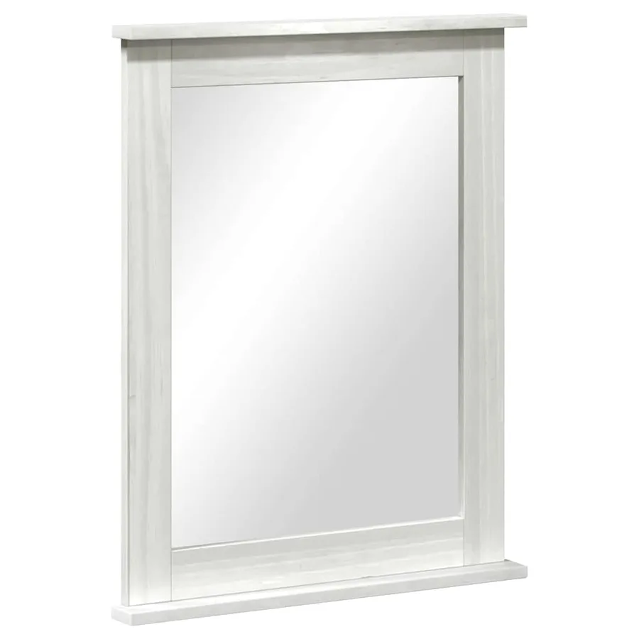 Miroir VIGO Blanc antique 55,5 x 5 x 70 cm Bois de pin massif - 2