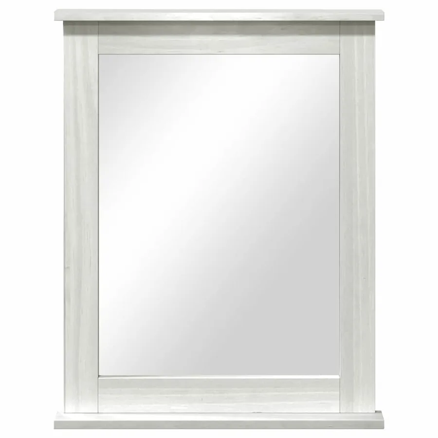 Miroir VIGO Blanc antique 55,5 x 5 x 70 cm Bois de pin massif - 4