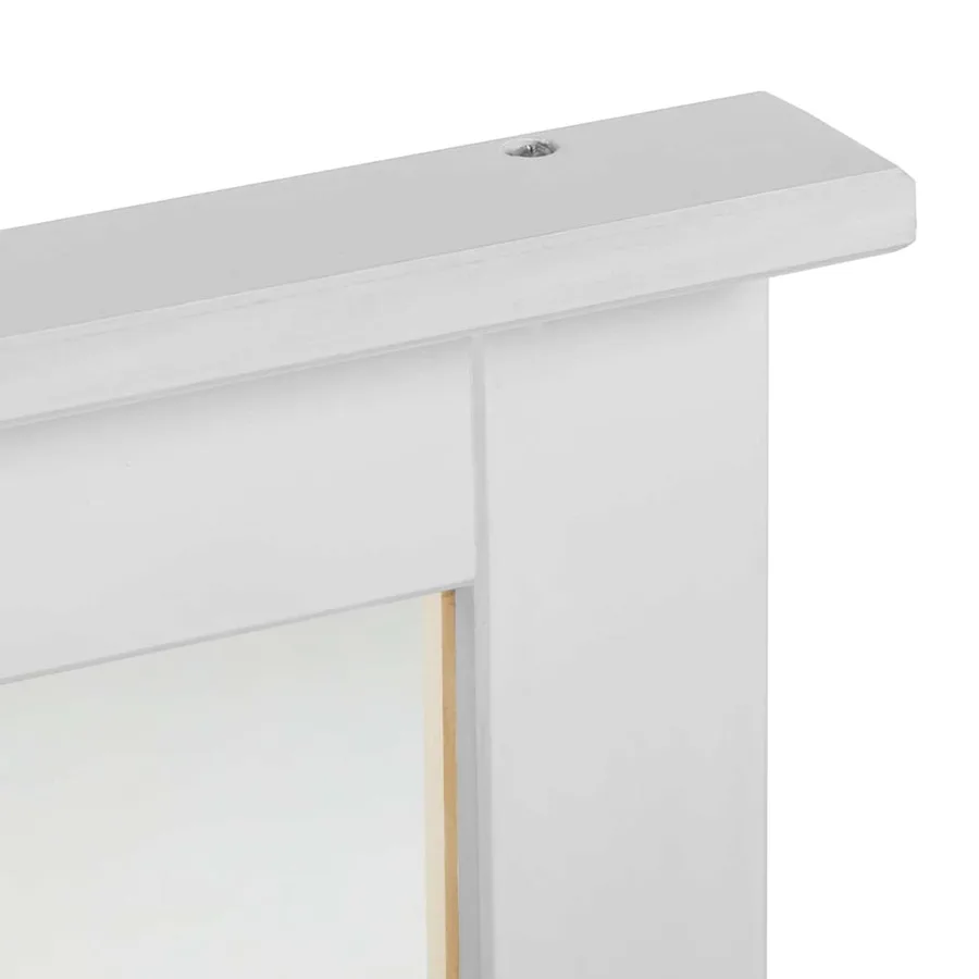 Miroir VIGO Blanc antique 55,5 x 5 x 70 cm Bois de pin massif - 7