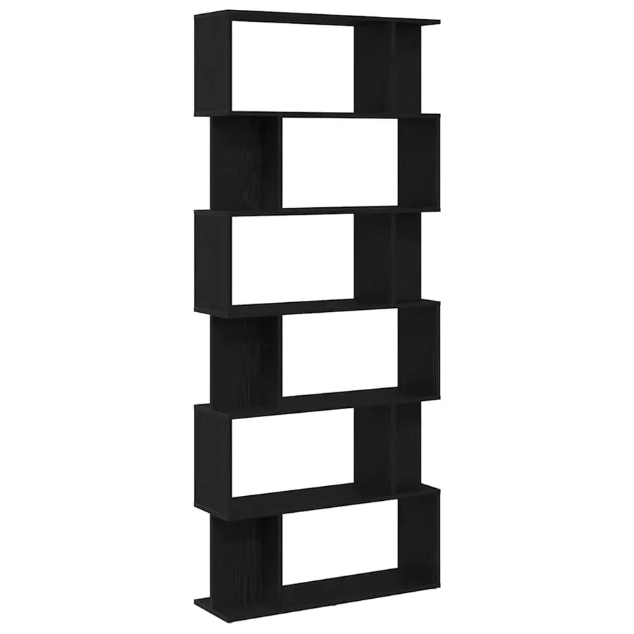 Bibliothèque en chêne noir 80 x 24 x 190,5 cm bois d'ingénierie - 7