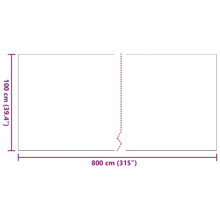 Gazon artificiel 800 x 100 x 4 cm PP & PE - 9
