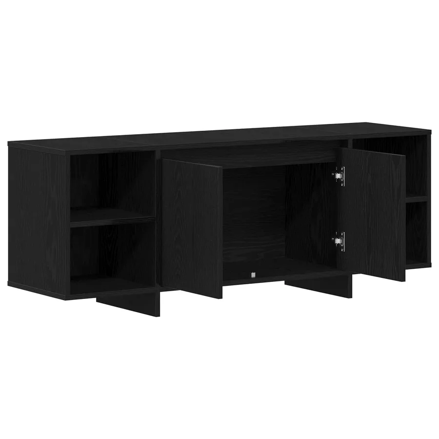 Meuble TV 130 x 35 x 50 cm Chêne noir Bois d'ingénierie - 5