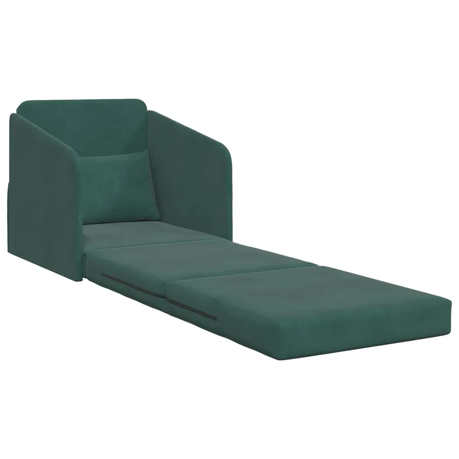Canapé-Lit Vert foncé 65 x 80 x 83 cm Velours - 4