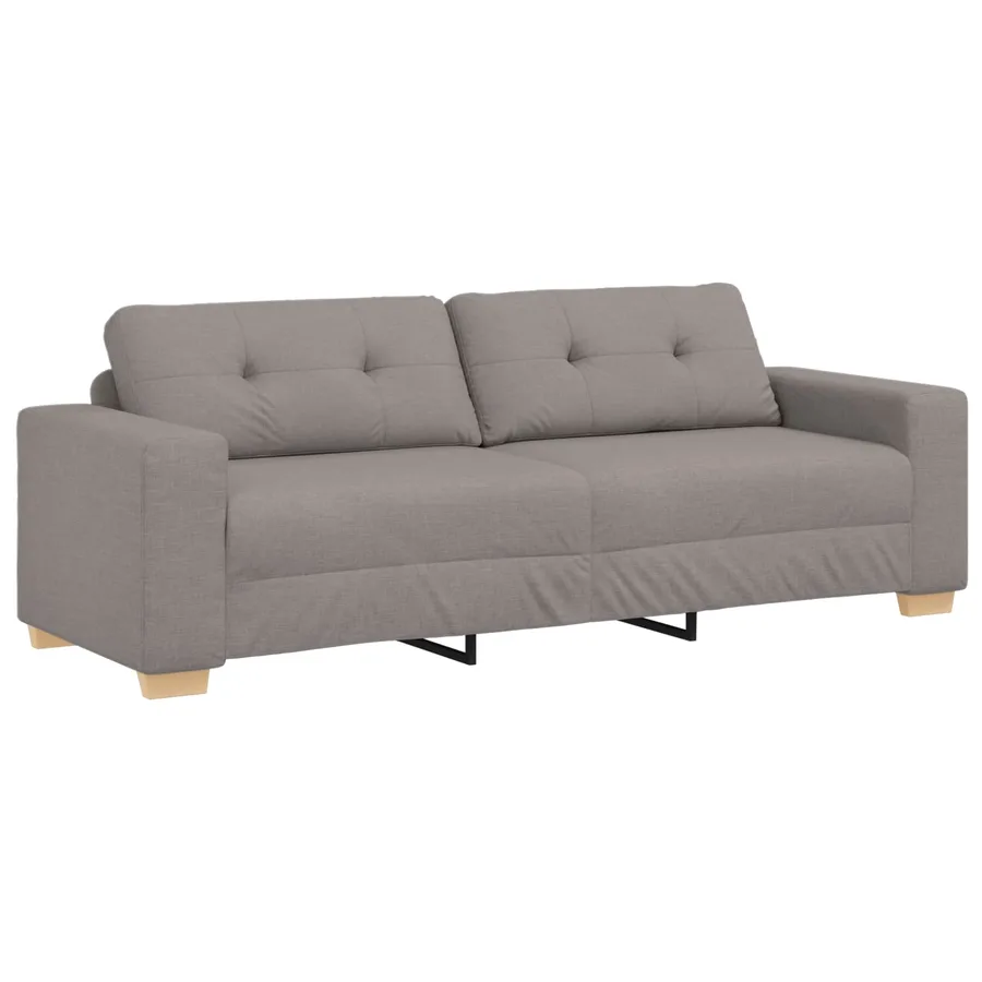 Ensemble canapé 2 pièces avec coussins taupe tissu - 5