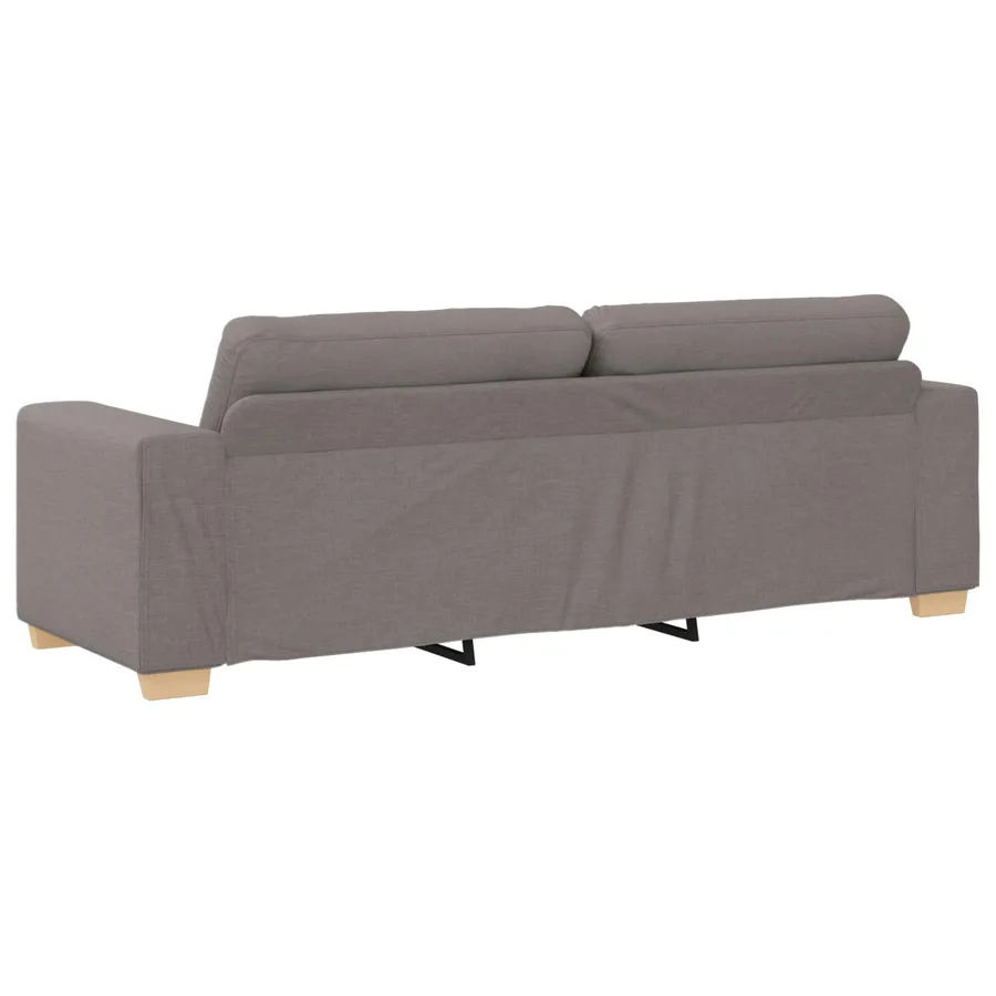 Ensemble canapé 2 pièces avec coussins taupe tissu - 7