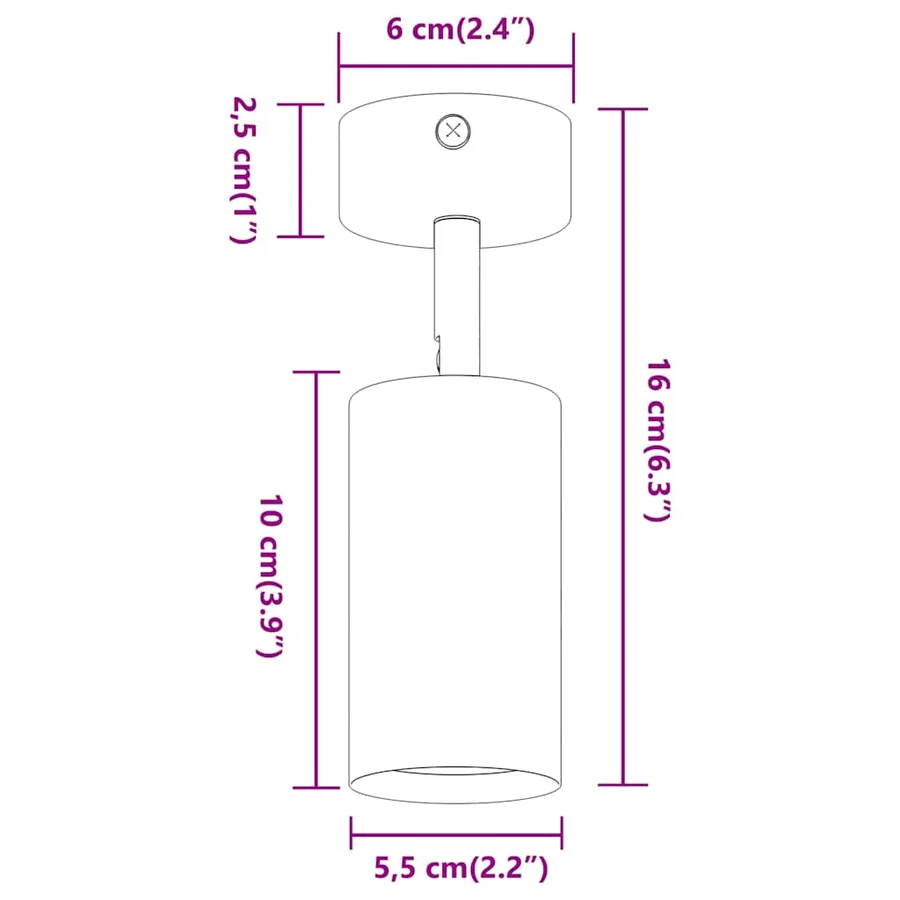 Spot de plafond avec des projecteurs Nickel 6 x 6 x 16 cm Métal - 14