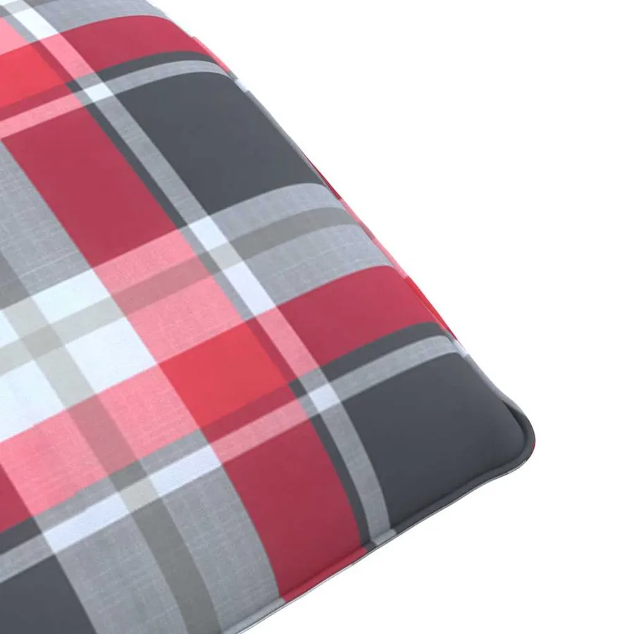 Transat pliant à carreaux rouges 175 x 54 x 8,5 cm tissu Oxford - 9