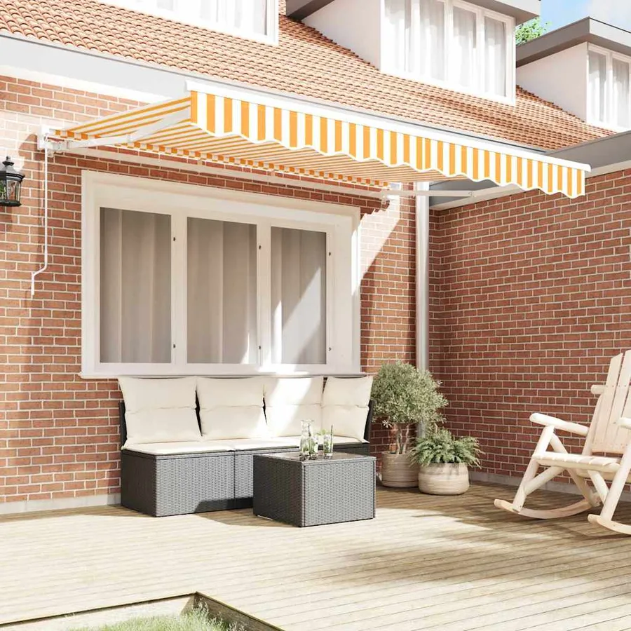 Toile de rechange pour auvent Jaune et blanc 2,5 x 2 m - 3