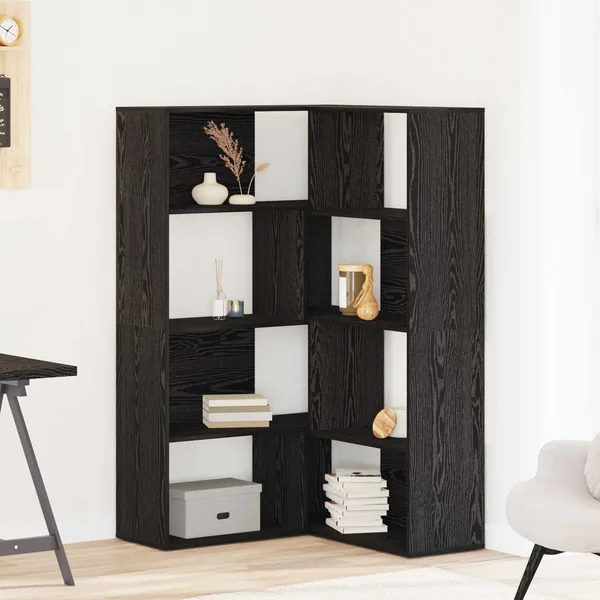 Armoire 6 niveaux 85 x 85 x 140 cm Bois d'ingénierie Chêne noir