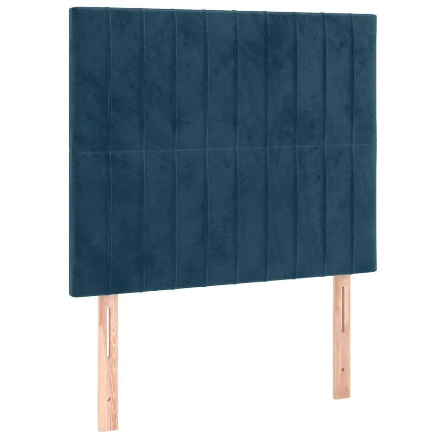 Tête de lit à LED Bleu foncé 100x5x118/128 cm Velours - 4