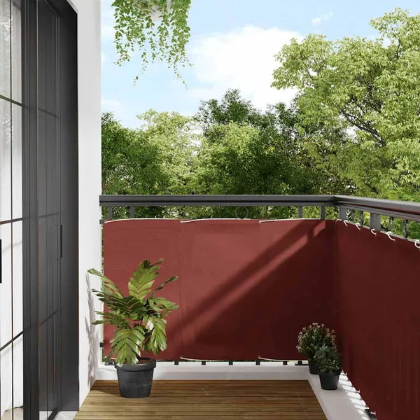 Paravent de balcon couleur terre cuite 90 x 700 cm 100 % polyester Oxford