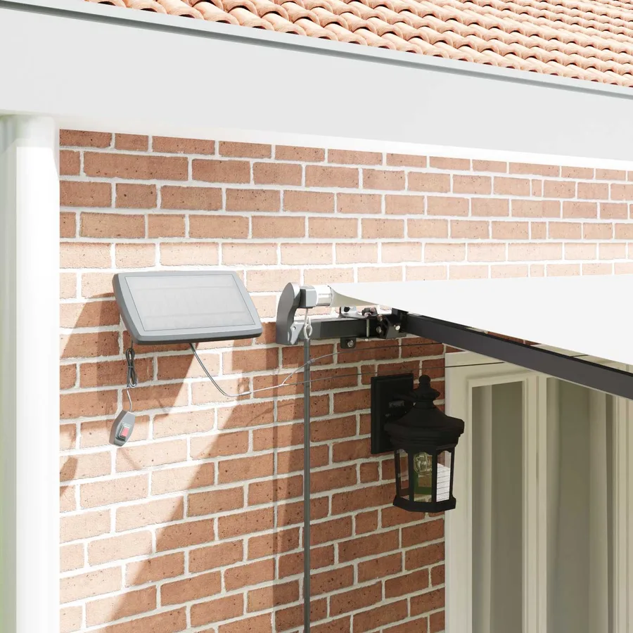 Auvent rétractable Blanc 600 × 300 cm Tissu et Aluminium - 4
