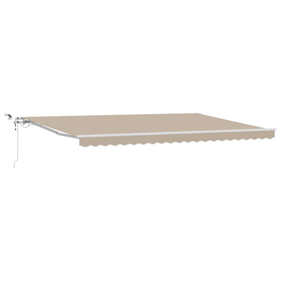 Auvent rétractable Beige 500 × 300 cm Polyester - 2