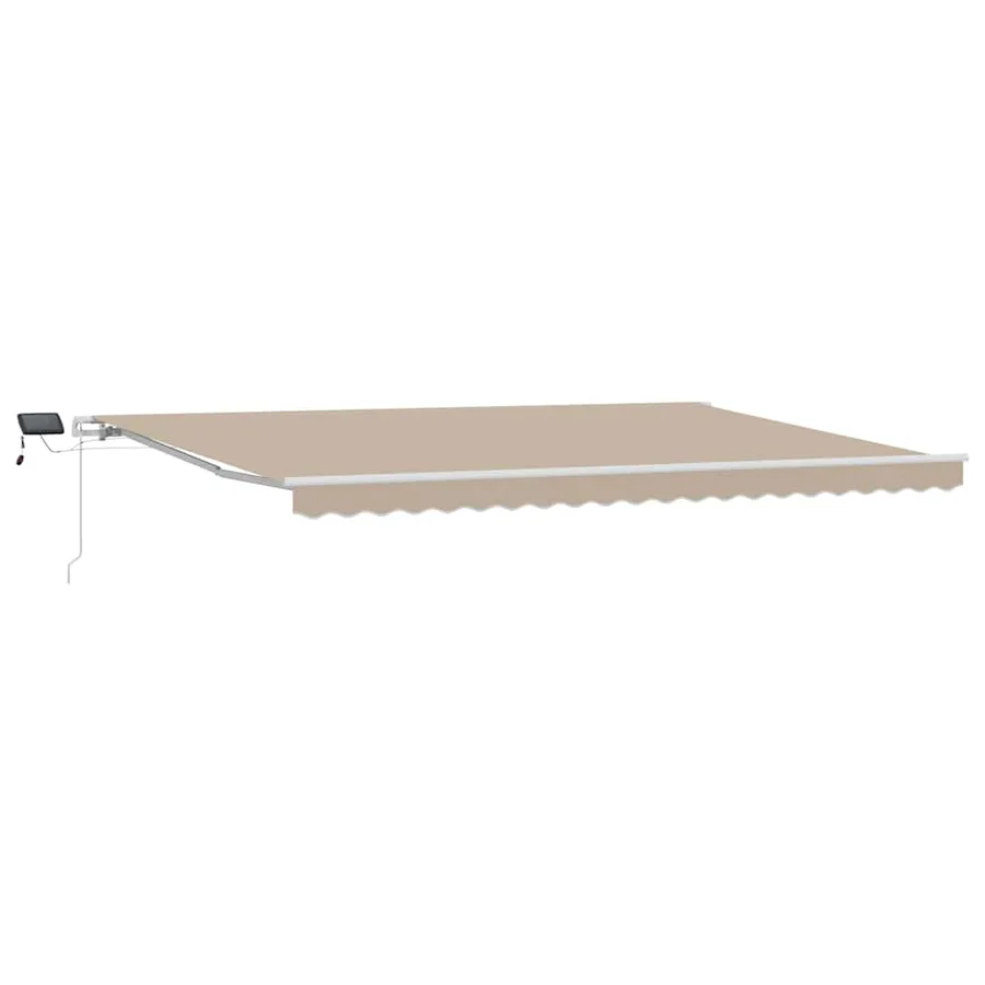 Auvent rétractable Beige 500 × 300 cm Tissu et Aluminium - 2