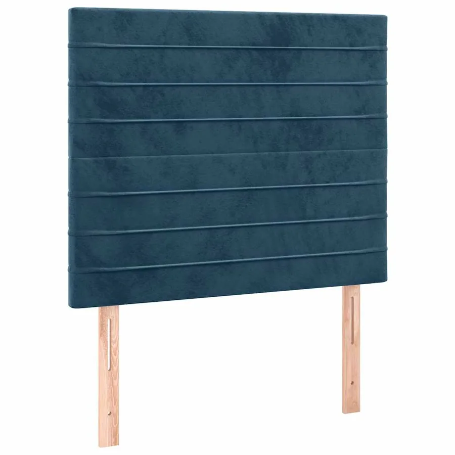 Tête de lit à LED Bleu foncé 100x5x118/128 cm Velours - 4
