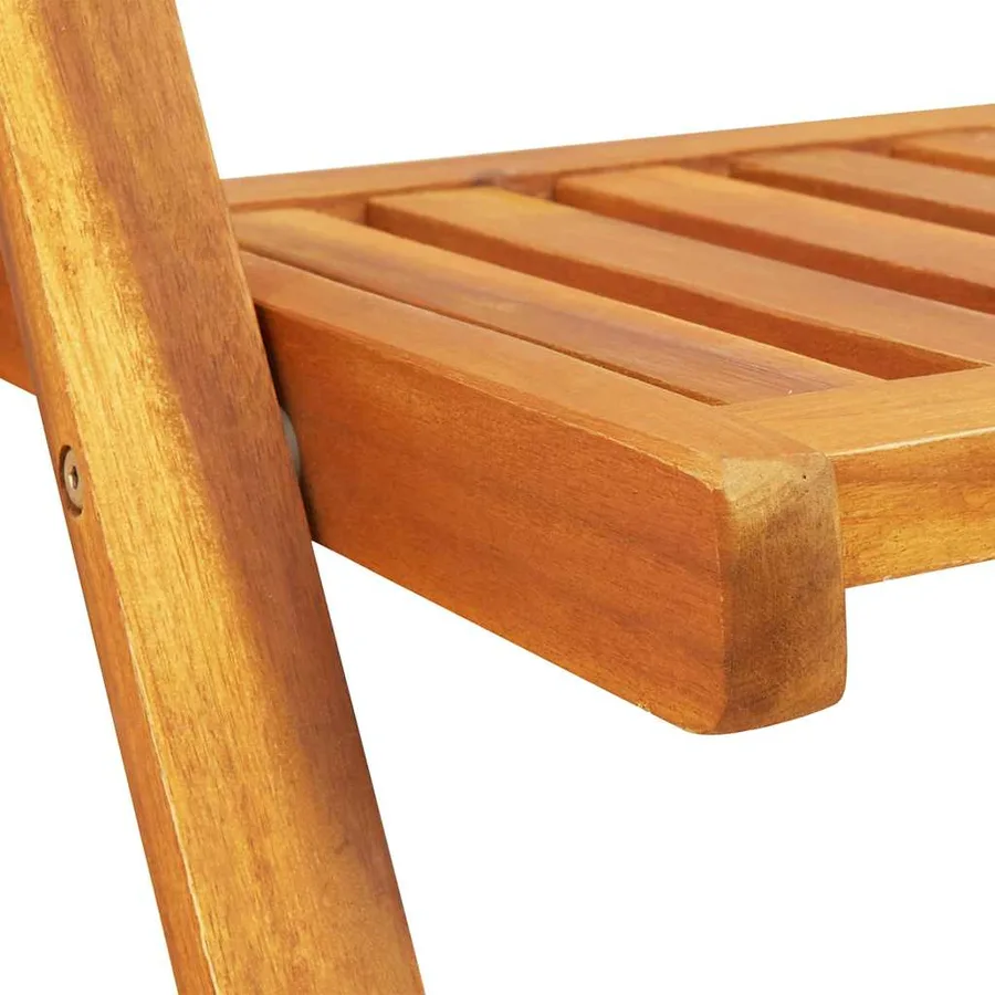 Table de Jardin 5 pcs Marron Bois d'Acacia Massif - 9