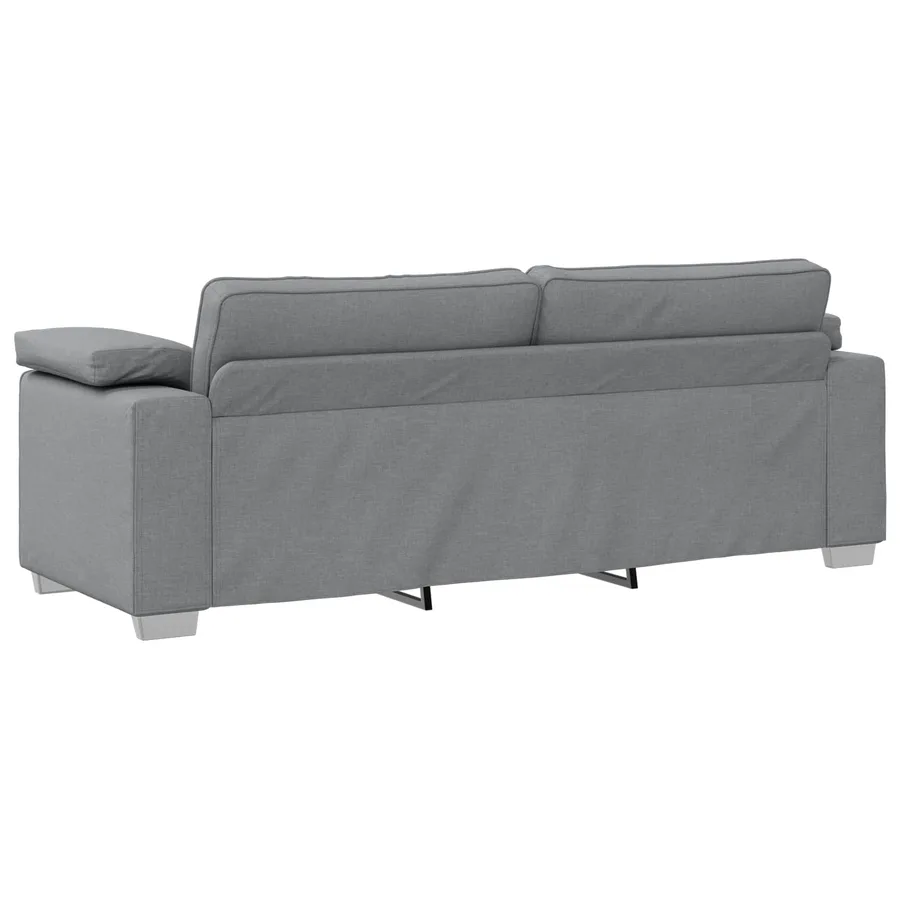 Canapé 2 pcs Gris clair 219 x 80 x 82 cm tissu - 7