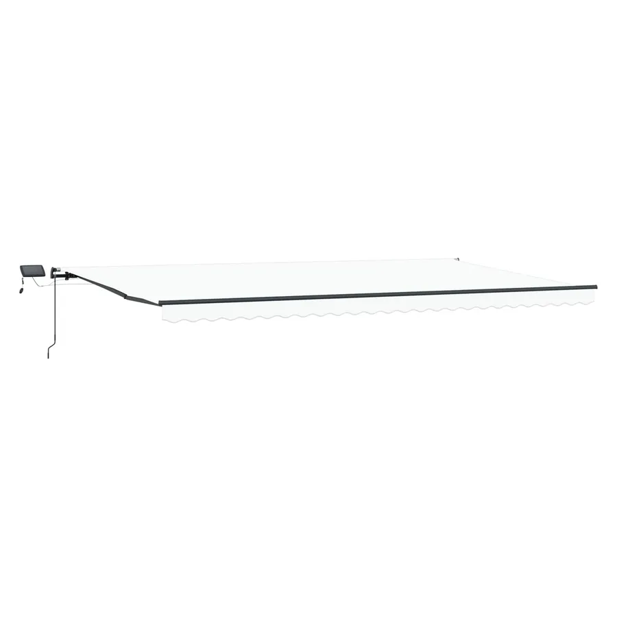 Auvent rétractable Blanc 600 × 350 cm Tissu et Aluminium - 6