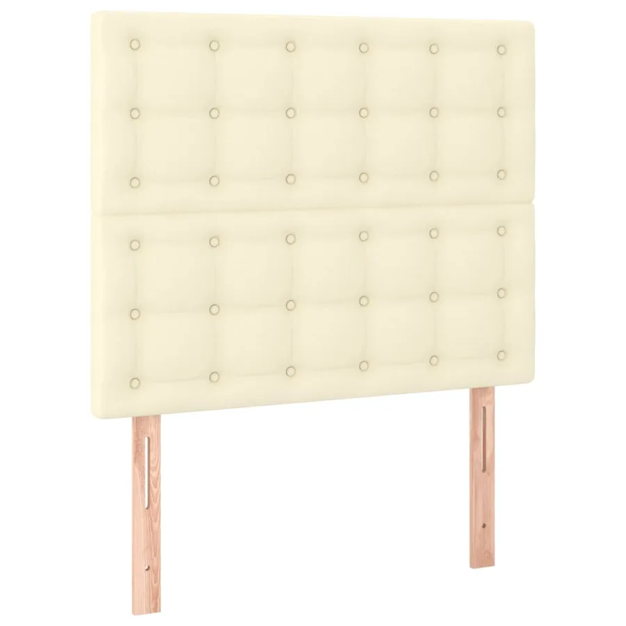 Tête de lit à LED Crème 80x5x118/128 cm Similicuir - 4