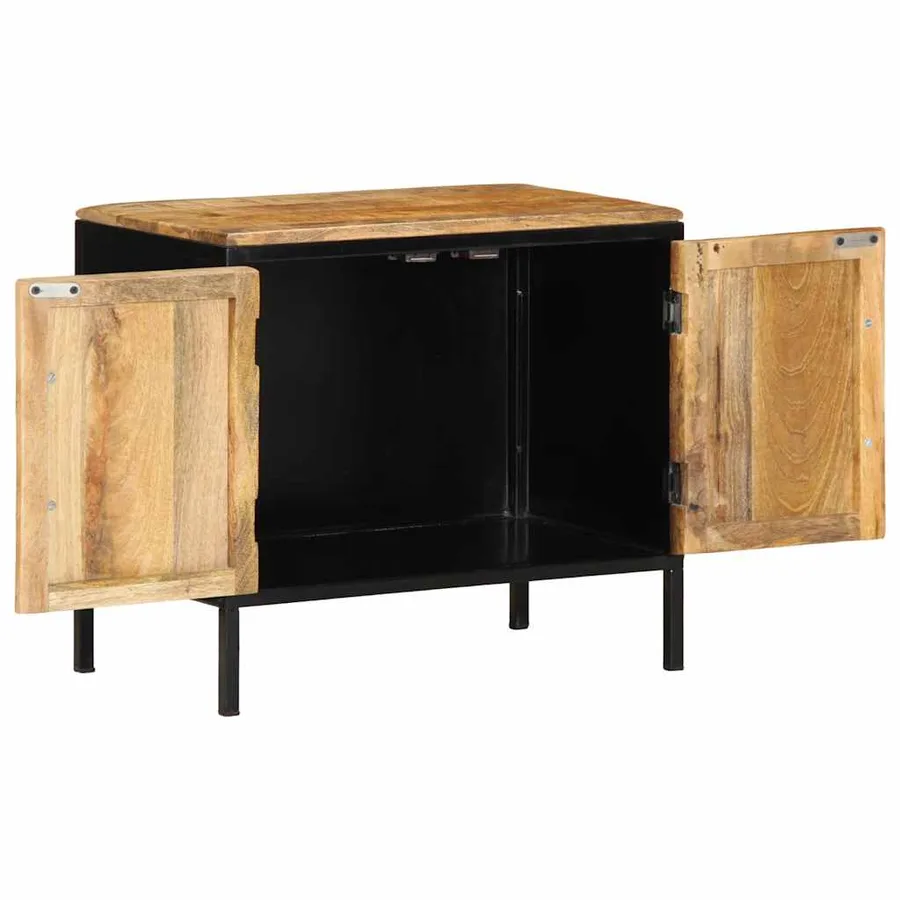 Cabinet de chevet Marron et Noir 50 x 30 x 45 cm - 2