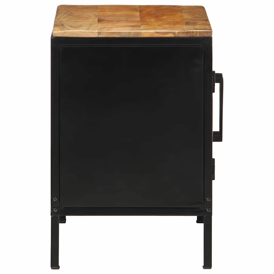 Cabinet de chevet Marron et Noir 50 x 30 x 45 cm - 6