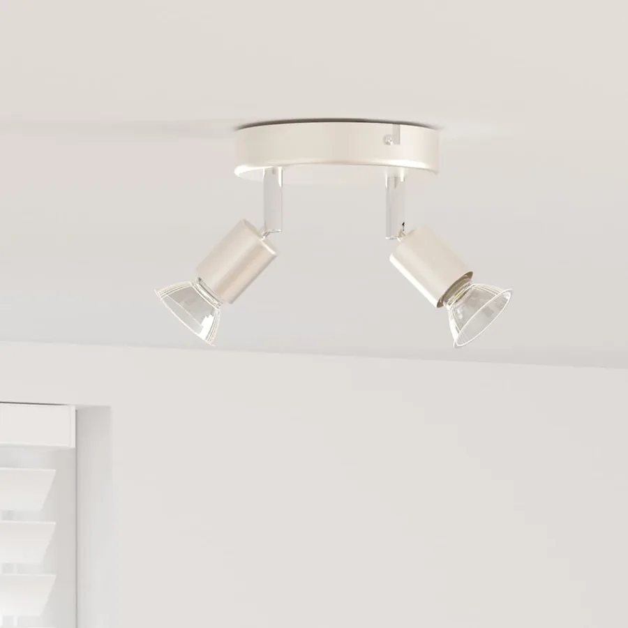 Spot de plafond avec des projecteurs Nickel 12 x 8 cm Acier