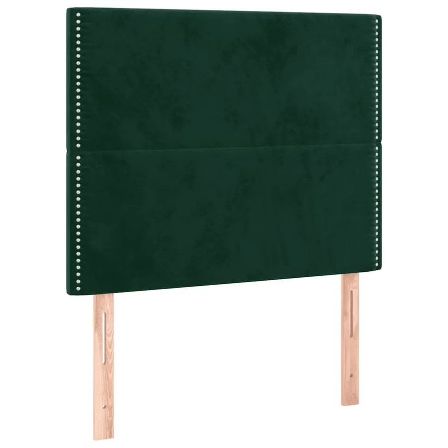 Tête de lit à LED Vert foncé 100x5x118/128 cm Velours - 4