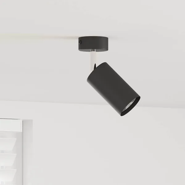 Spot de plafond avec des projecteurs Noir 6 x 6 x 16 cm Métal