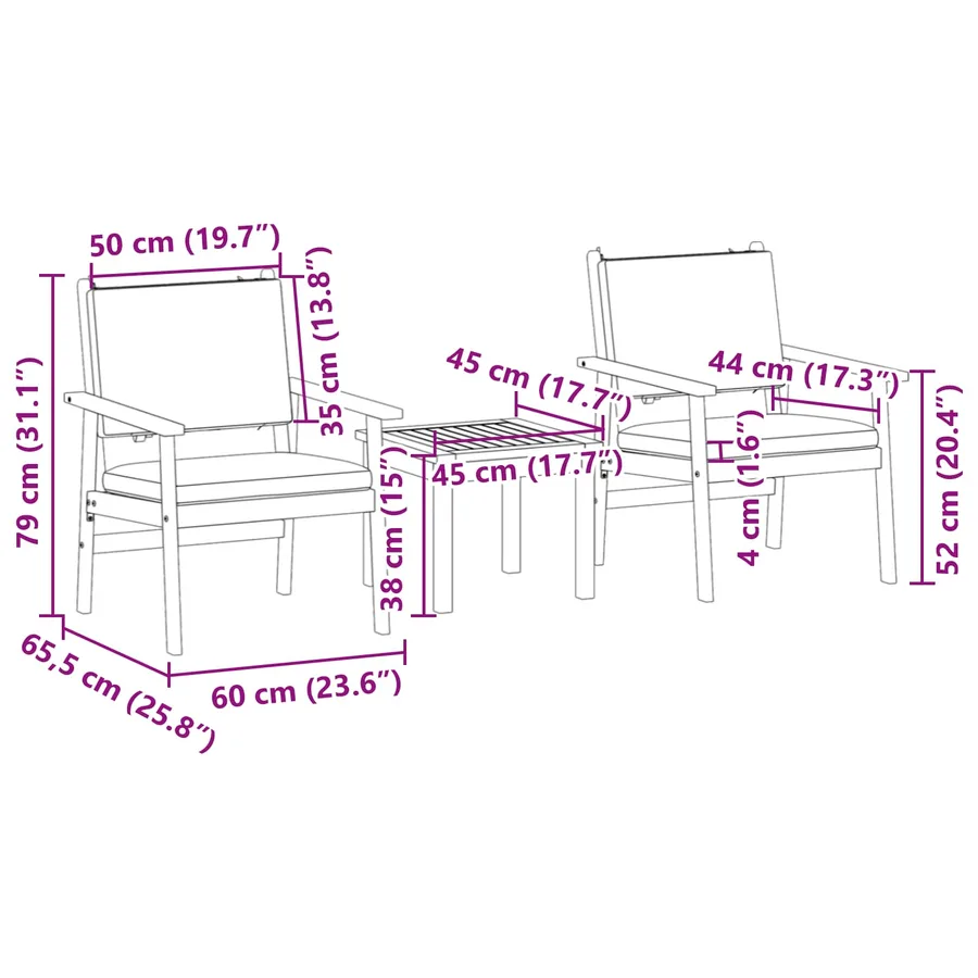 Ensemble de canapé de jardin 3 pcs Blanc crème - 8