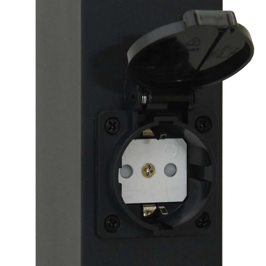 Borne lumineuse avec sortie lot de 3 110 cm noire IP44 - 8