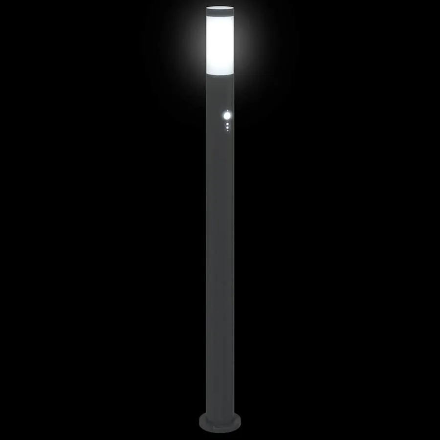 Bornes lumineuses avec détecteur lot de 3 110 cm acier inoxydable IP44 - 5