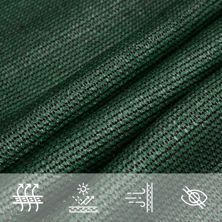 Voile d'ombrage 160 g/m² trapèze vert foncé 4/5x3 m PEHD - 5
