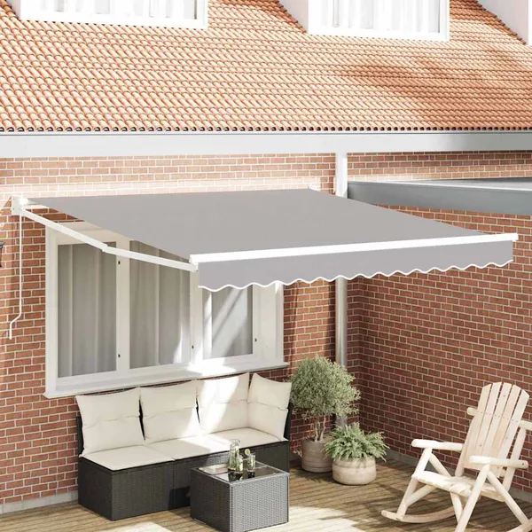 Auvent rétractable Gris clair 300 x 250 x 165 cm