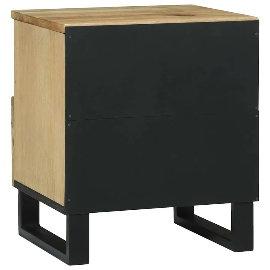 Table de chevet Naturel 40 x 33 x 46 cm Bois d'ingénierie - 5