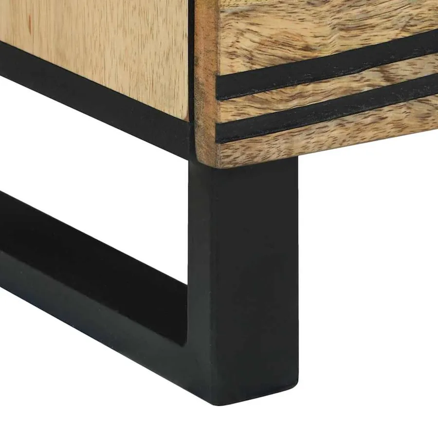 Table de chevet Naturel 40 x 33 x 46 cm Bois d'ingénierie - 8