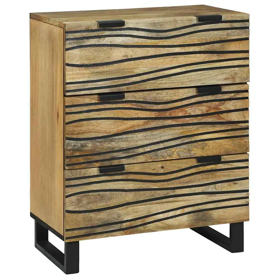 Ensemble de mobilier de salle de bain avec tiroir 3 pcs Marron - 4