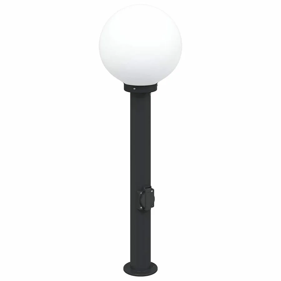Borne lumineuse avec sortie 80 cm Noir IP44 - 2