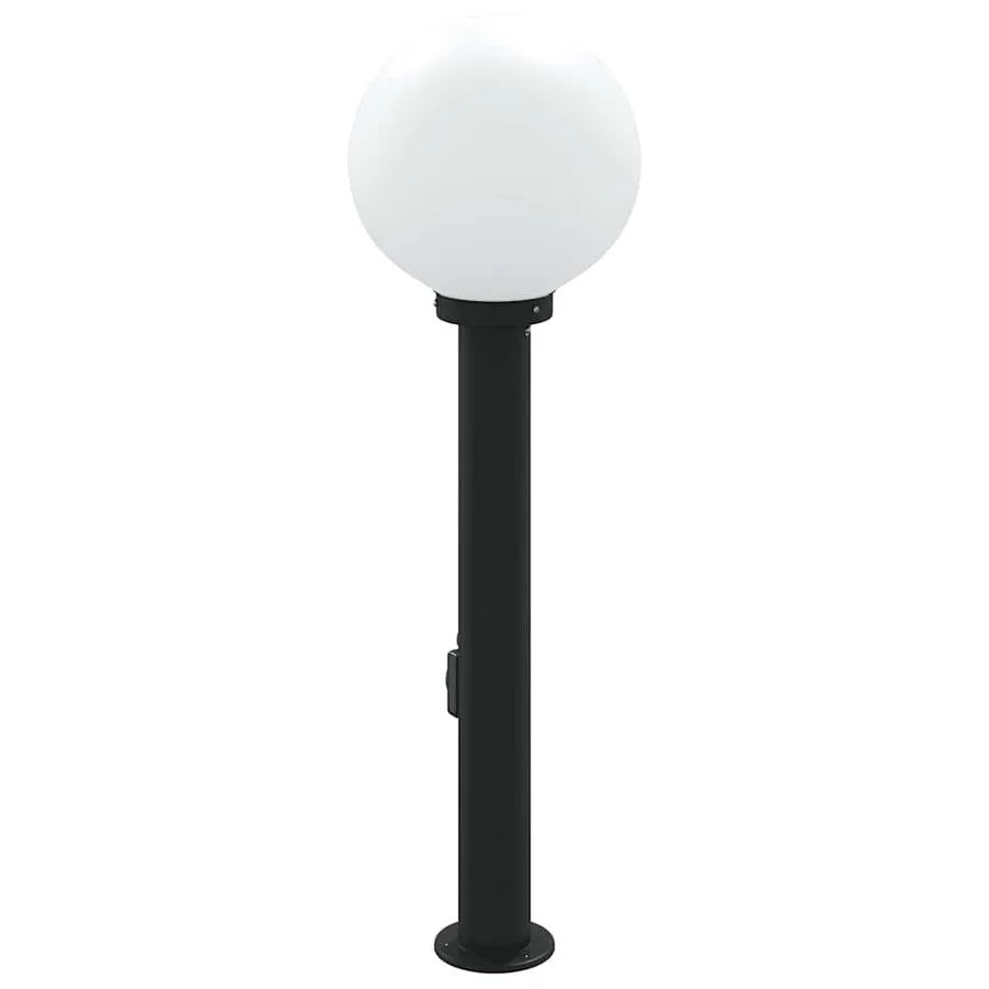 Borne lumineuse avec sortie 80 cm Noir IP44 - 5