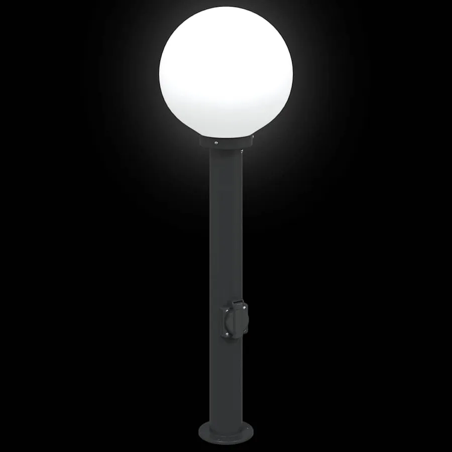 Borne lumineuse avec sortie 80 cm Noir IP44 - 6