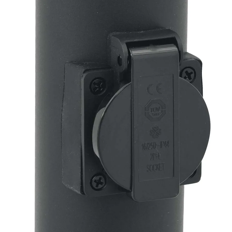 Borne lumineuse avec sortie 80 cm Noir IP44 - 8